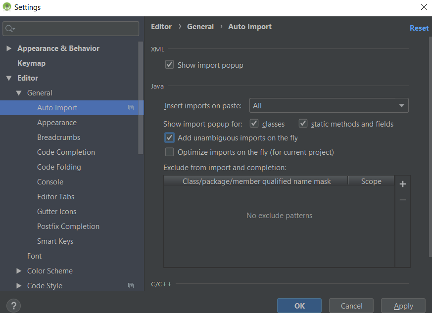 How to Auto Import Classes in Android Studio